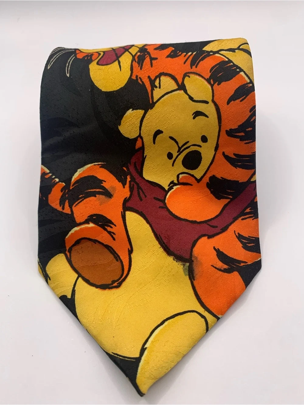 Disney Kids Tie in Black, Orange and Yellow with Winnie-the-Pooh & Tigger RARE